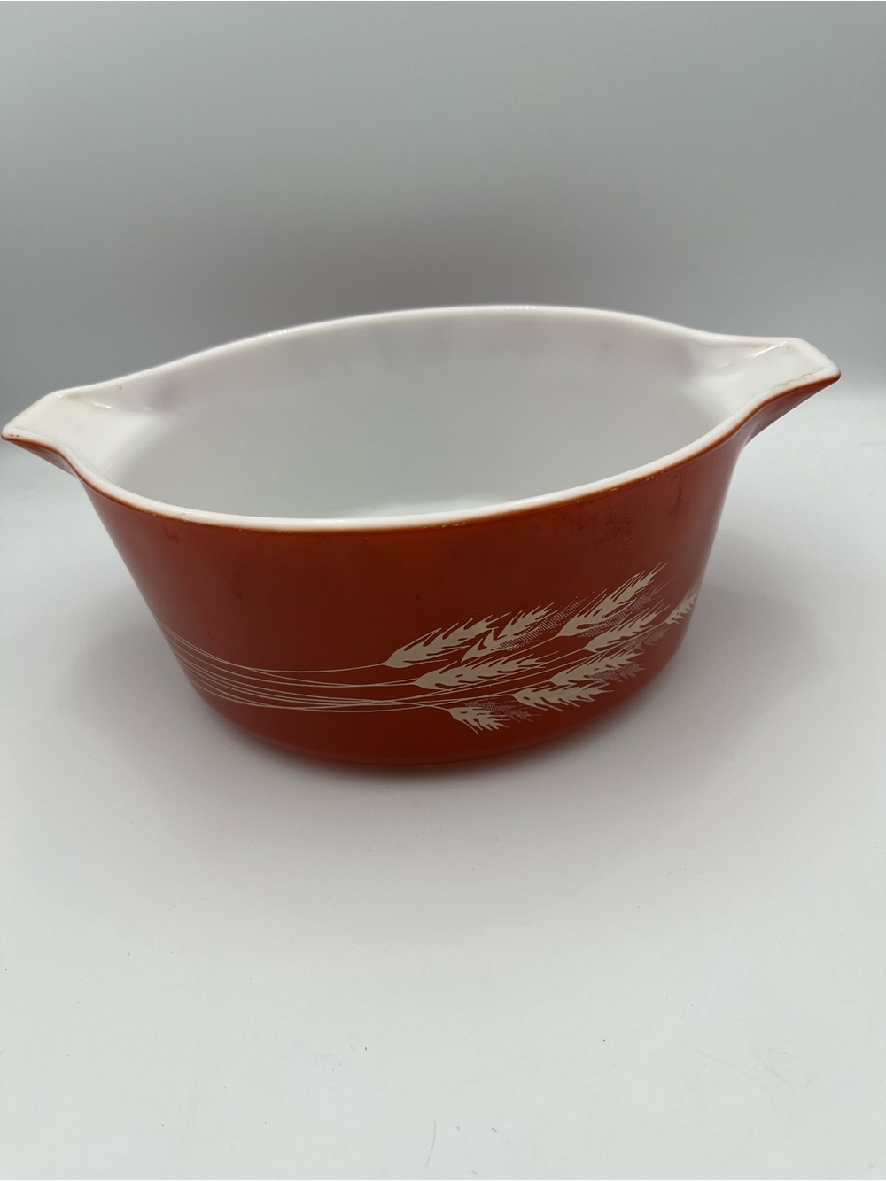 Vintage PYREX Autumn Harvest Wheat 2.5 QT Casserole Dish  475-B NO LID